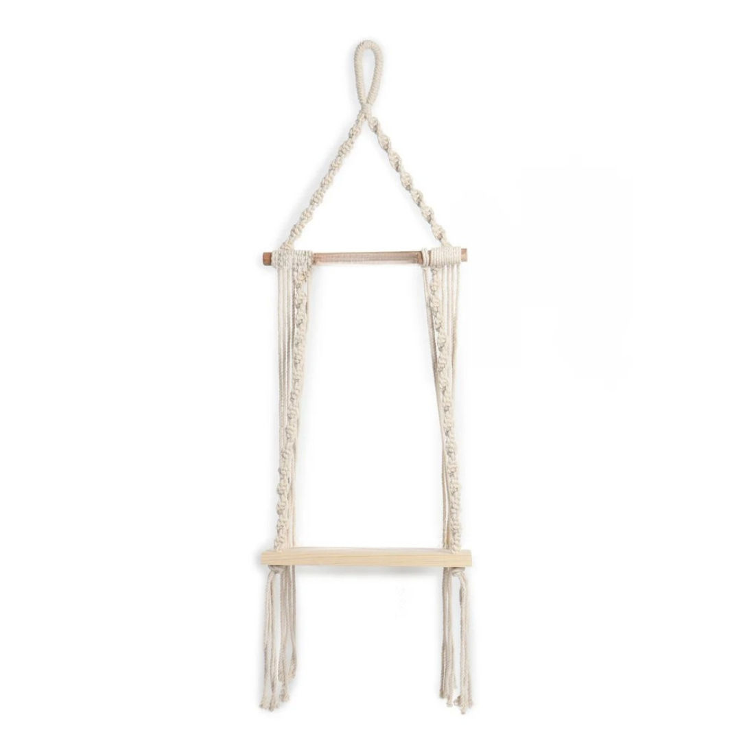 Stylish Macrame Wall Mounted Shelf Modern Decorative Storage